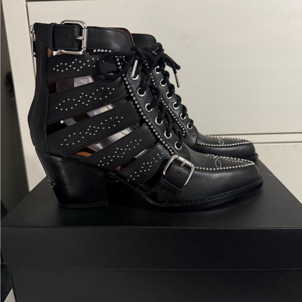 Coach Paisley studded leather boots NIB *Final Sale*